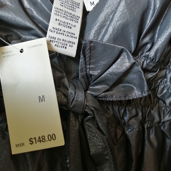 Maxx Studio Medium Gunmetal Silver baby doll dress - Picture 7 of 7